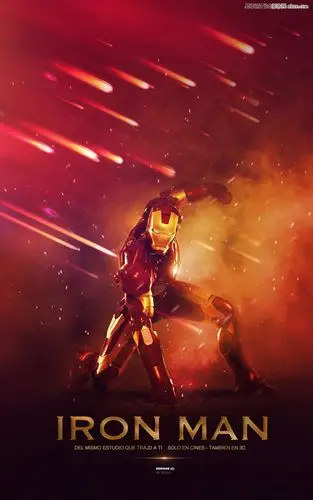 ps合成流星下的超酷钢铁侠海报