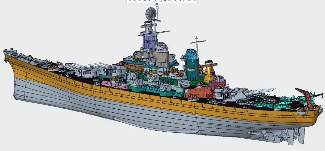 也火新品预告1700美国海军bb63密苏里号战列舰1944年