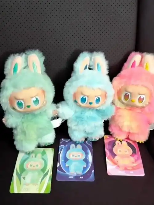 拉布布马卡龙挂饰,搪胶盲盒全系列!