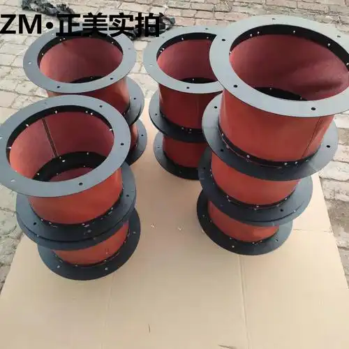 风机帆布软连接 排烟管道防火 耐高温软接头 正美定做