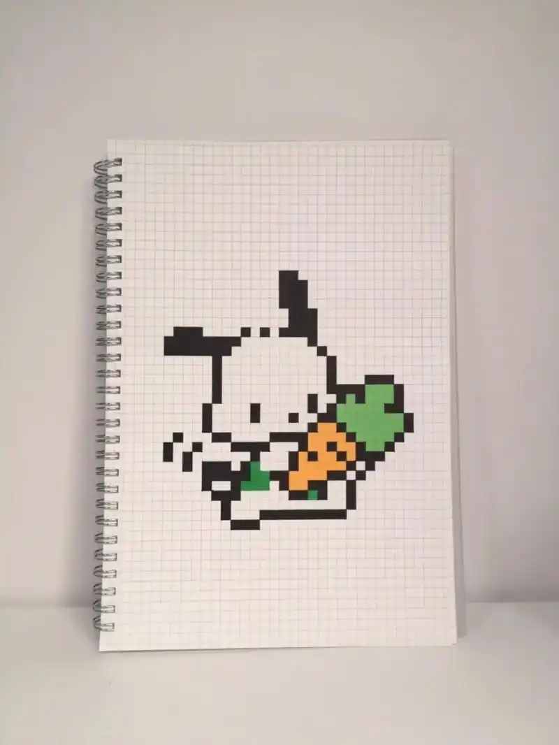 像素画:帕恰狗09 小帕最可爱了 网格本:b5 #拼豆# #帕恰狗# #像素画