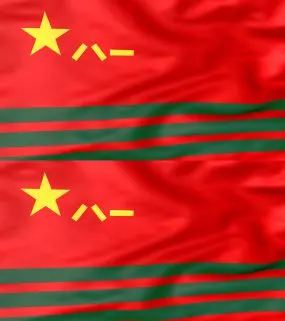 4k武警军旗(无缝循环)