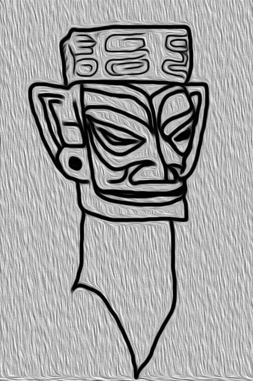 三星堆简笔画 三星堆简笔画涂色