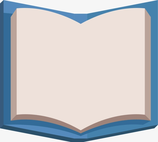 蓝色卡通翻开书籍