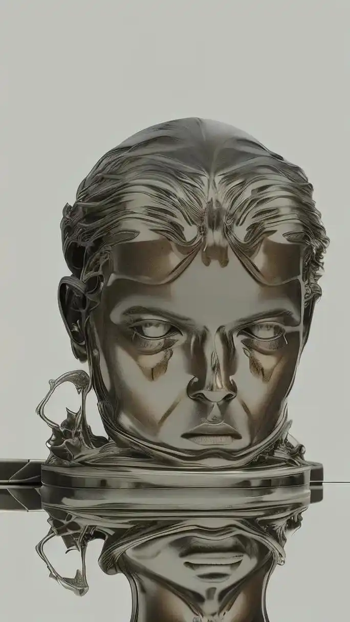 用不锈钢镜面塑造头像雕塑艺术是一种独特的感觉,给人以既现代化又