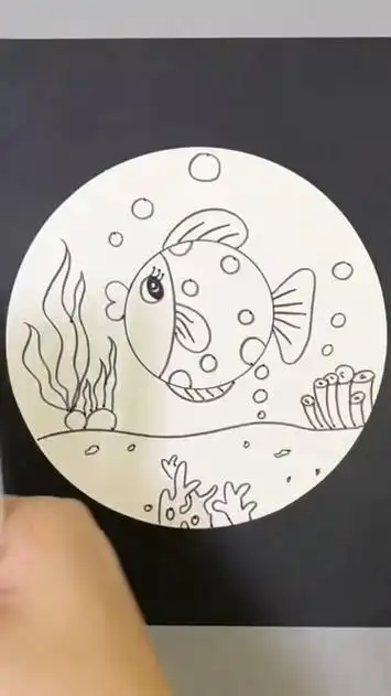 用圆形来画漂亮的儿童简笔画,和孩子一起来试试吧亲子手工