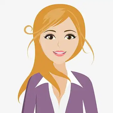 卡通微笑的女性人物设计