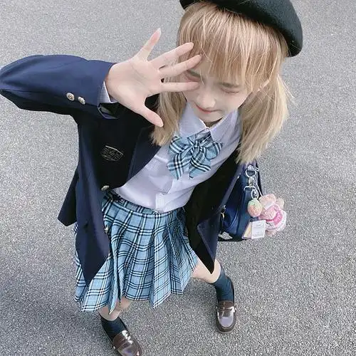 > > 樱花家族 原创百搭学生jk制服 jk条纹衬衫【樊川私立】长袖女秋冬