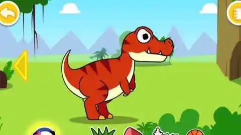 【小萌猫】恐龙乐园益智游戏  :【小萌猫】霸王龙请朋友们吃晚餐 宝宝