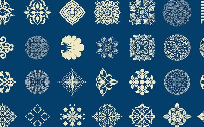 【ps素材分享】中国风花纹传统古典图案边框底纹矢量素材