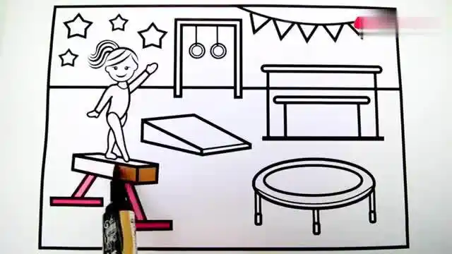 儿童简笔画:宝宝平衡木玩玩-母婴亲子视频-搜狐视频