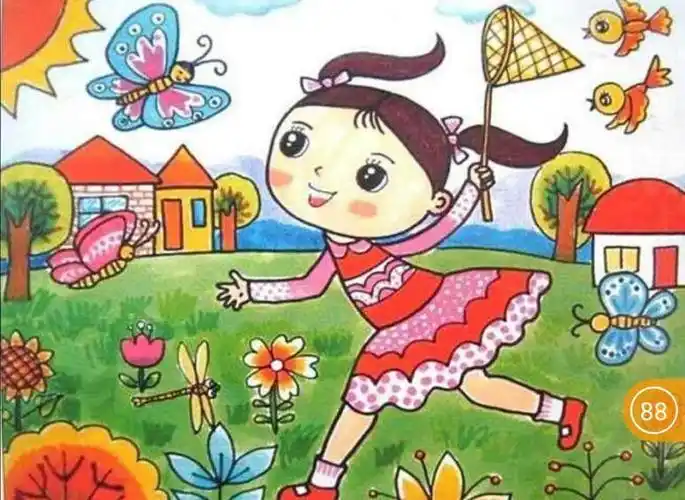 儿童画春天 儿童画春天简单又漂亮