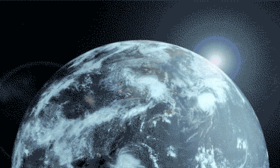 阳光地球旋转gif动图_动态图_表情包下载_soogif