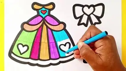 简笔画:今天让我们画艾莎的裙子