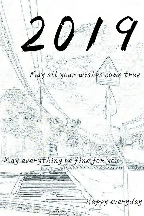 类似于素描的画,竖版的台历,显得很素,字体的选用又不失小女孩的俏皮