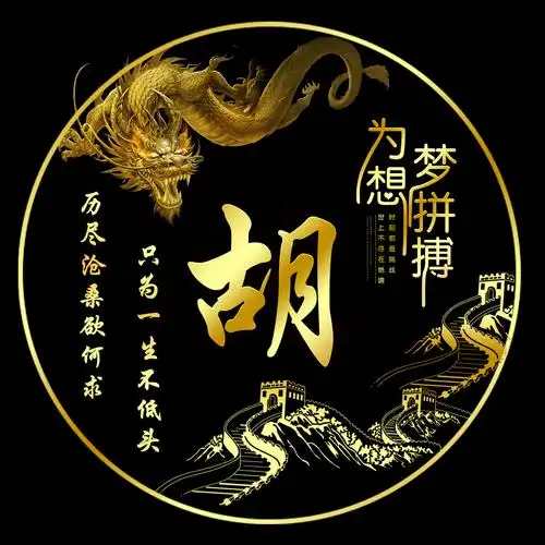 为梦想拼搏-姓氏头像