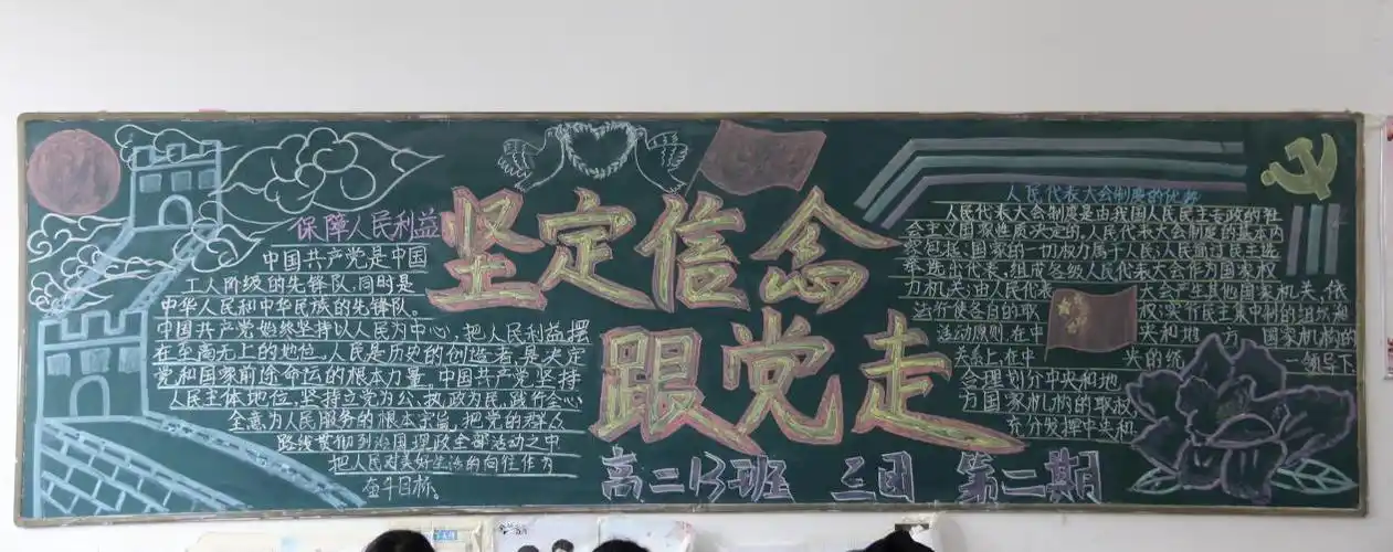 我校举行"学党史 强信念 跟党走"黑板报评比活动