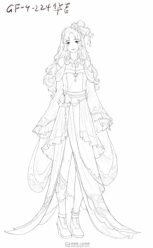《古风人物设计和线稿绘制—角色草图设计基础提高训练》by gf-4-224