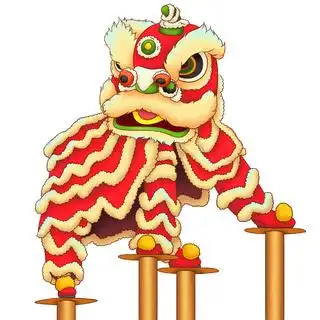 闹元宵可爱猫咪彩色舞狮装饰png免抠元素4000x4000dpi300psd模版下载