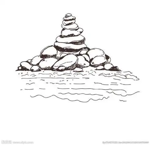 简笔画石头简笔画石头怎么画