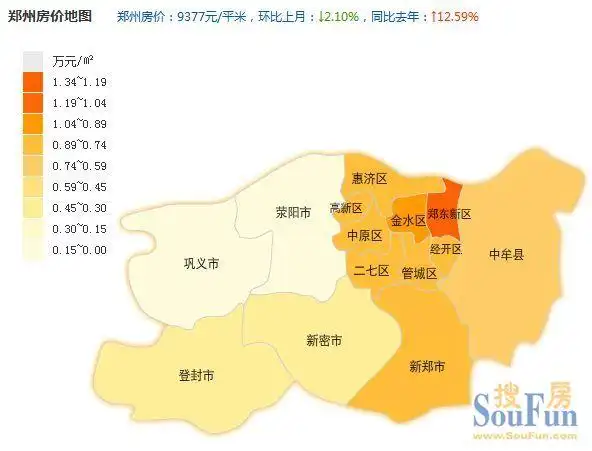 郑州房价地图