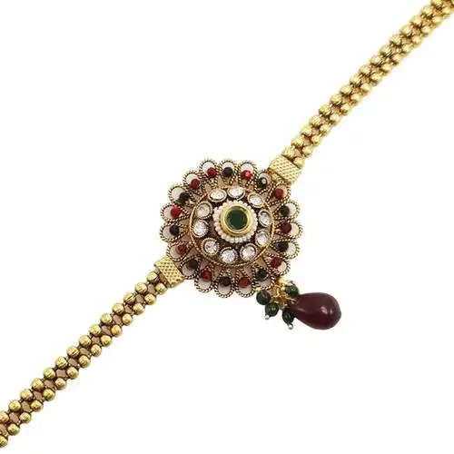 indiaarmlet印巴珠宝首饰饰品镀金手镯手链带坠钻石金色臂环手链