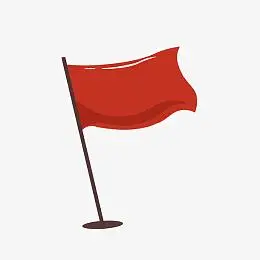 卡通黑白小旗子素材图