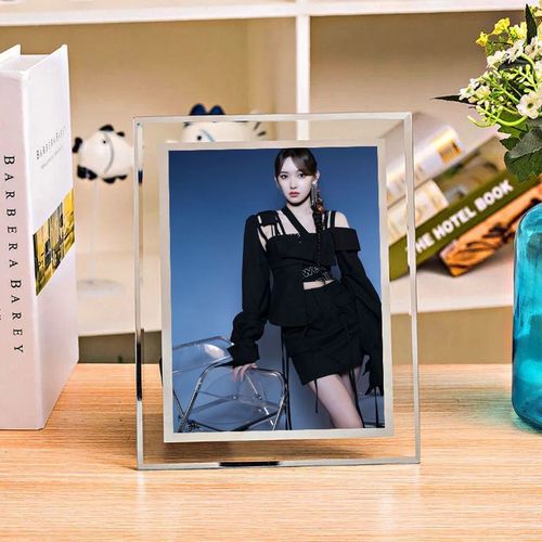 程潇水晶相框桌面摆台照片相片相框来图定制明星周边相框礼袋