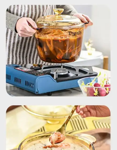 康宁水晶锅玻璃锅美国康宁锅玻璃锅晶彩透明锅水晶锅耐高温明火餐具