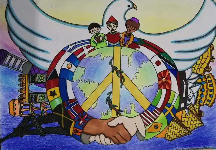 和平海报丨和平之旅 2019全国少年儿童世界和平海报作品征集活动 第