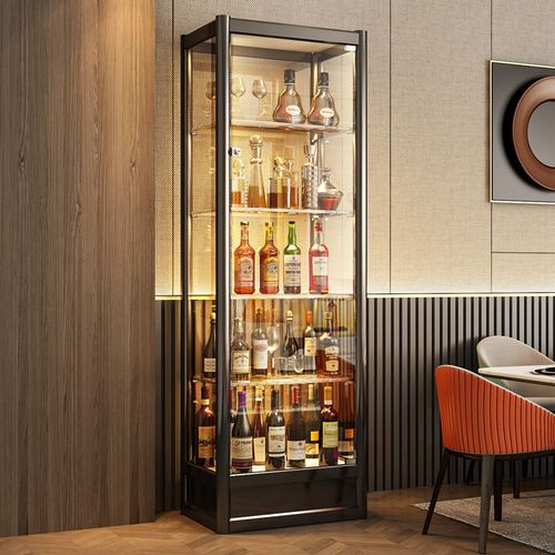 酒柜展示柜客厅2022新款家用落地高档轻奢网红酒柜