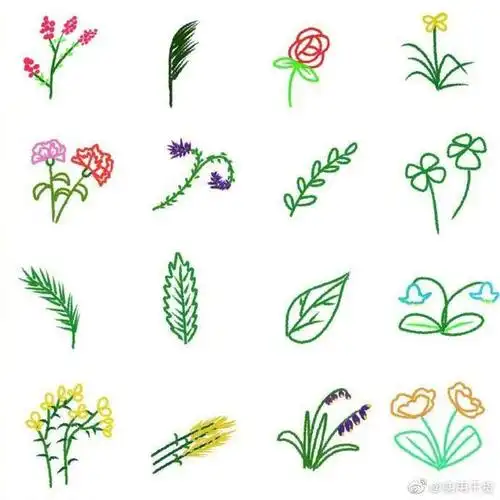 植物简笔画彩色春天的植物简笔画彩色