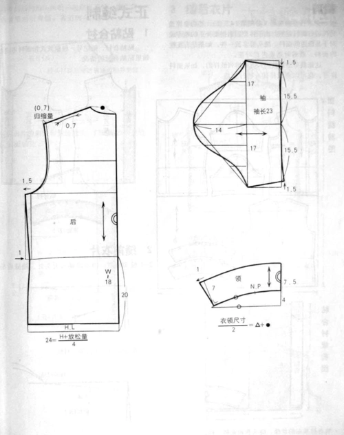 丝瓜领衬衣剪裁图