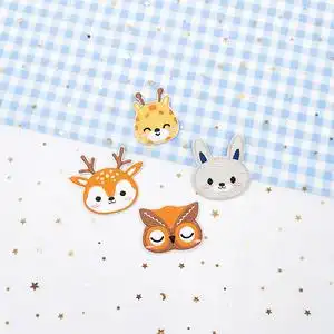 卡通动物刺绣狮子小兔烫布贴衣服破洞补丁贴儿童毛衣帽子图案装饰