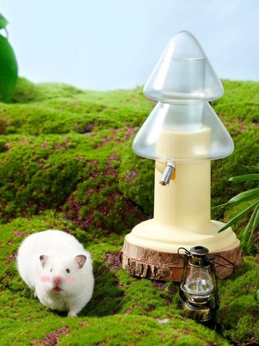 仓鼠饮水器双滚珠水壶防漏松树造型水樽支架套装金丝熊喝水器稳固