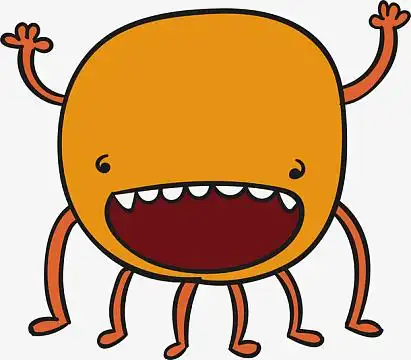 可爱蜈蚣小怪物矢量素材