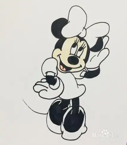 米妮的简笔画怎么画