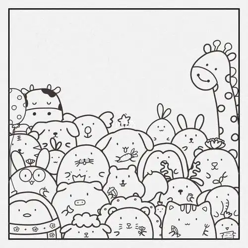 可爱简笔画叠叠乐