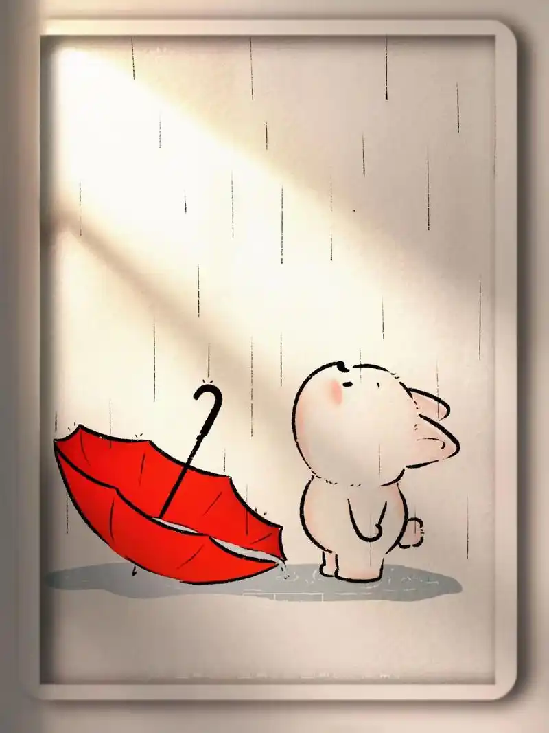 简单几步教你画下雨天!#跟着抖音学画画 #画画打卡 #治愈简 - 抖音