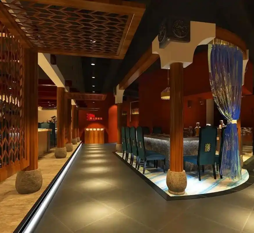 铁板烧餐厅设计案例效果图.#餐饮空间设计 #工装设计 #装修 - 抖音