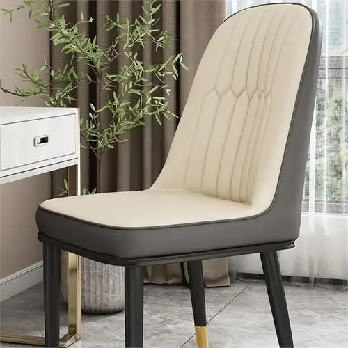 闪电客餐椅家用餐桌椅子轻奢高级茶椅铁艺椅子梳妆凳休闲椅麻将靠背