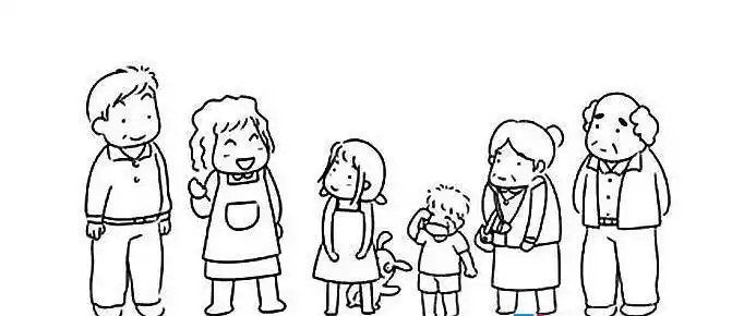 爸爸妈妈一家人简笔画 爸爸妈妈一家人简笔画卡通画