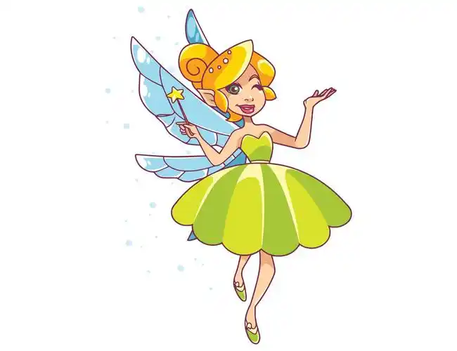 5张漂亮的小精灵简笔画图片