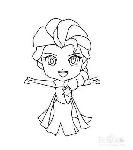安娜公主简笔画超级适合教孩子冰雪奇缘之艾莎公主简笔画教程冰雪女王