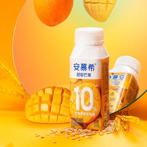 【6月新品】伊利安慕希甜郁芒果燕麦风味酸奶200g*10瓶 芒果燕麦风味