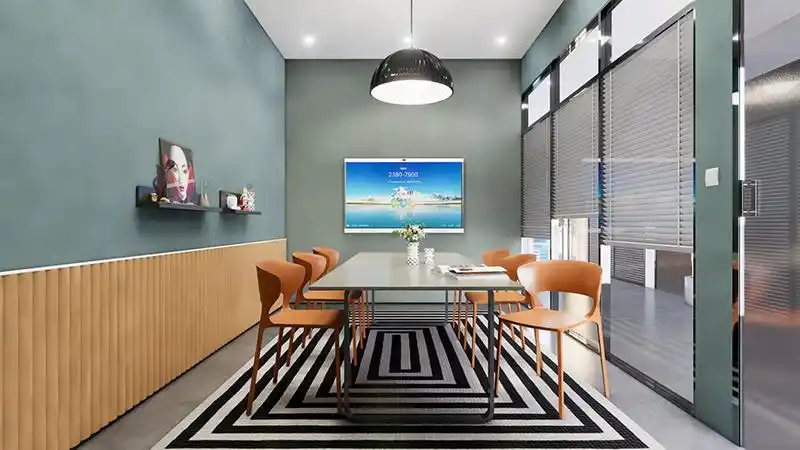 小型会议室搭配华为会议一体机效果图