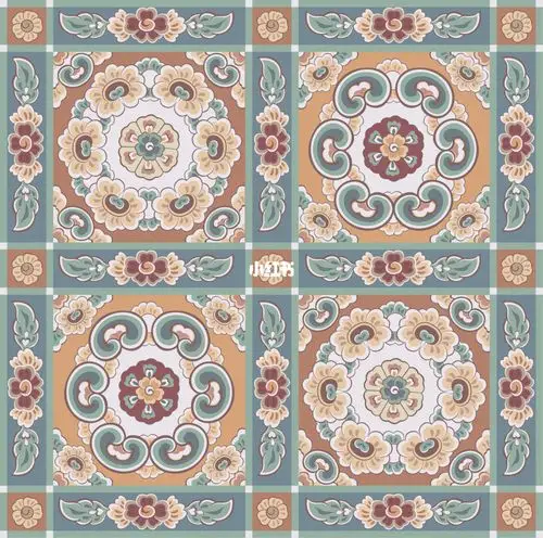 敦煌纹样设计素材分享中国藻井图案