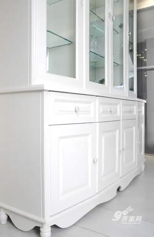 明珠实木家具田园象牙白韩式餐厅韩之梦a型四