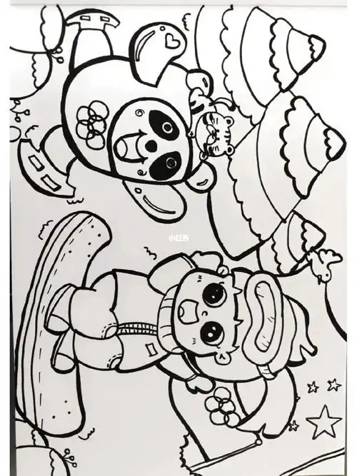 冬奥会简笔画主题画