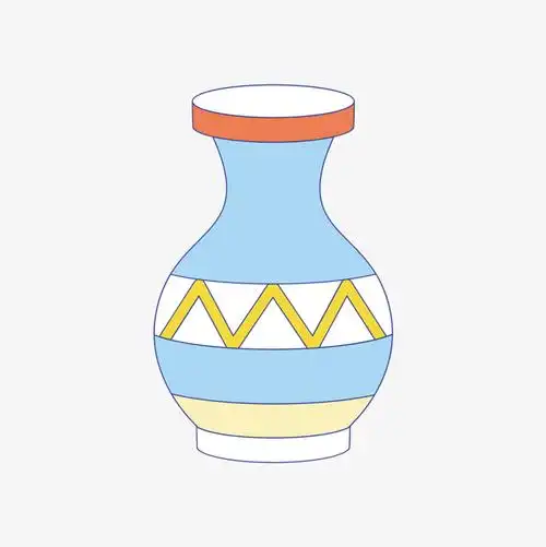 位置彩色图标彩色扁平化古典花瓶元素